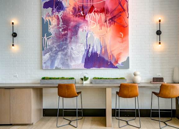 Coworking space at 1405 Point Apartments, Baltimore, MD
