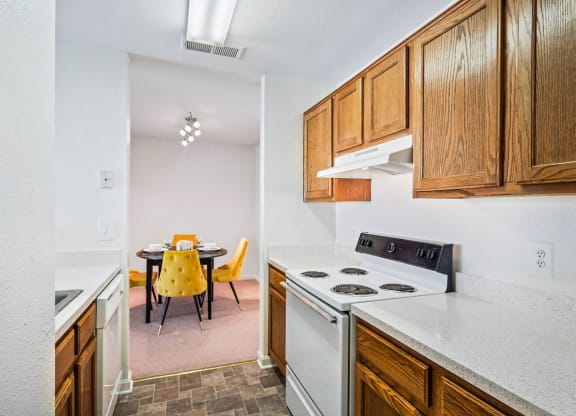 Electric Range In Kitchen at The Fields at Merrifield, Virginia
