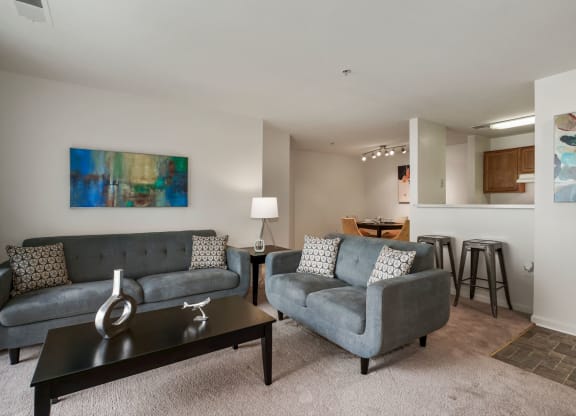 Modern Living Room at The Fields at Merrifield, Falls Church, Virginia