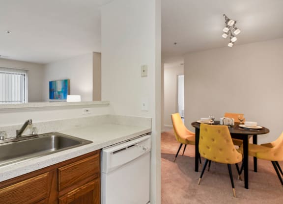 Kitchen With Dining Area at The Fields at Merrifield, Falls Church, VA