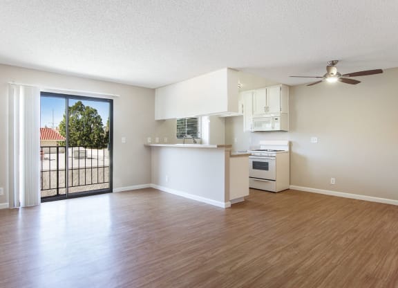 Spacious Living Room With Plank Flooring at Superior Place, California
