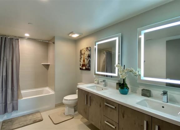 Modern Bathroom Finishes at The Mansfield at Miracle Mile, California