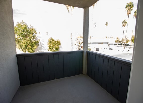 a balcony or terrace at anaheim hotel at Loma Villas Apartments, California