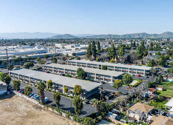 aerial view of apartment at Canyon Shadows Apartments, Riverside, 92503
