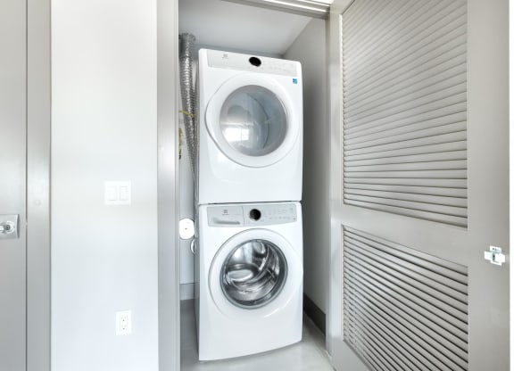 Full Size Front Loading Washer and Dryer in Every Unit at The Mansfield at Miracle Mile, Los Angeles, 90036