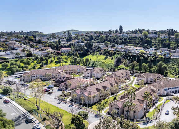 Top view showing residential area at Whispering Fountains Diamond Bar, Diamond Bar