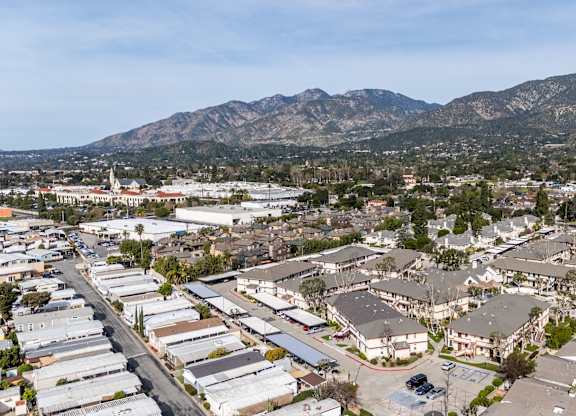 View of a town with a mountains at Whispering Fountains Monrovia, Monrovia