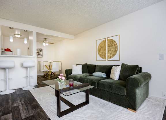 Striking colored living room at Whispering Fountains Monrovia, Monrovia, CA, California , 91016