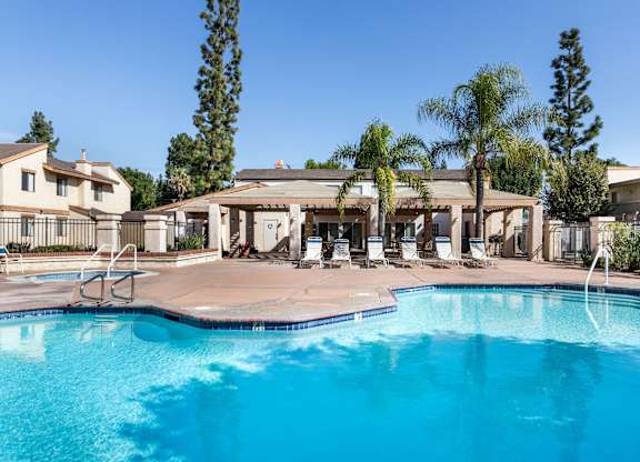 Relaxing Swimming Pool With Sundeck at Whispering Fountains Riverside, Riverside, CA, California 