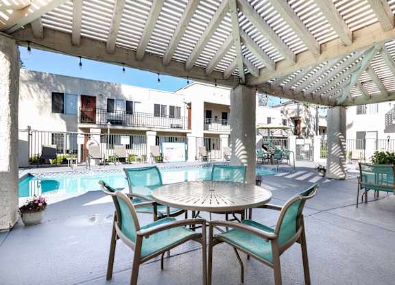 Spacious Patio With Sitting Arrangements at Whispering Fountains Whittier, Whittier, 90606