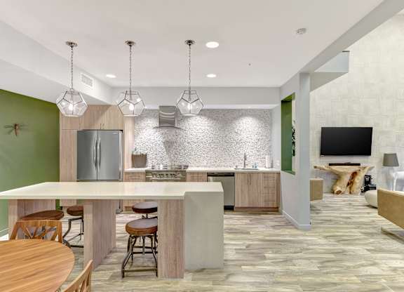 Clubhouse kitchen at Parc One, Santee, 92071