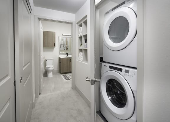Laundry closet at Gravity, San Diego, CA