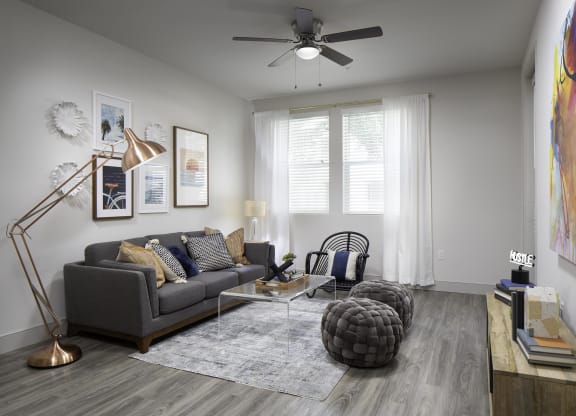 Living room at Gravity, San Diego, 92120