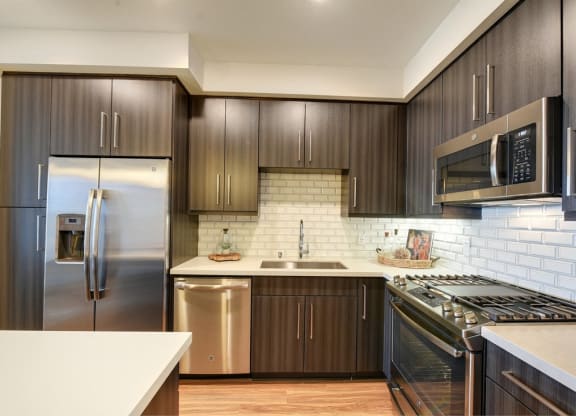 Gourmet Kitchens with Quartz Countertops at Sola at Pacific Highlands Ranch Apartments, San Diego