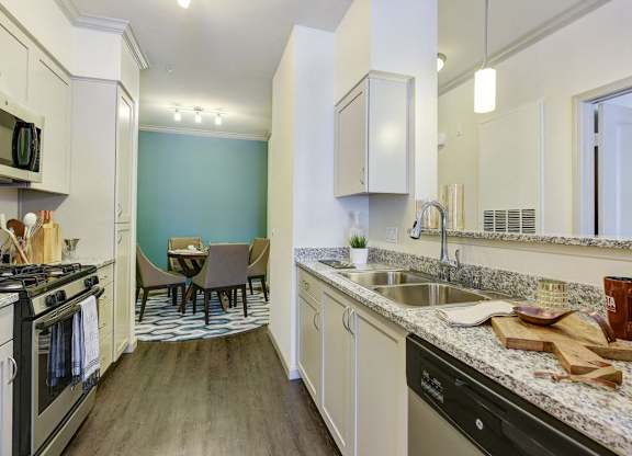 kitchen at Seta Apartments