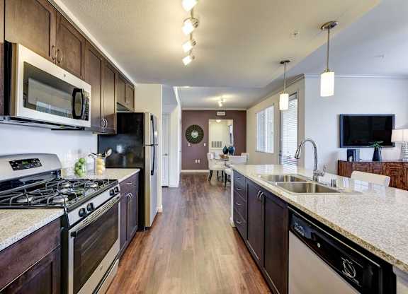kitchen at Seta Apartments