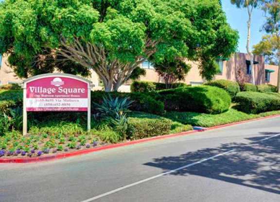 Property Entrance at Village Square, La Jolla California