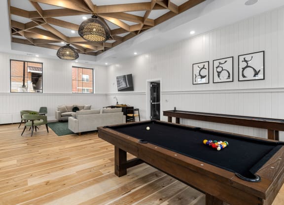 Clubhouse Billiards Table with Lounge seating