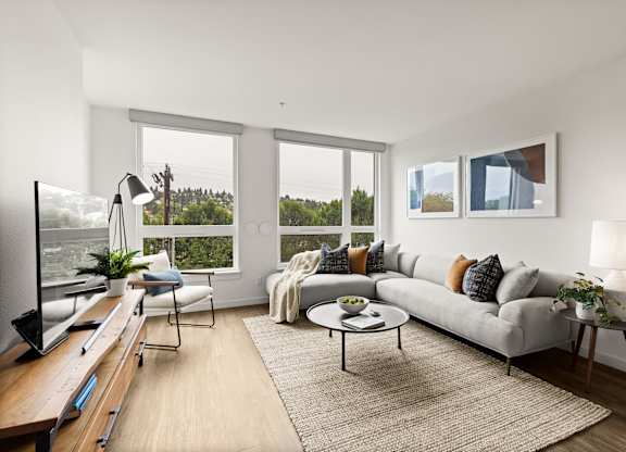 Spacious Living Room at Axle, Washington, 98119