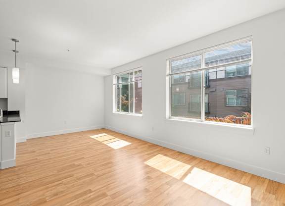 Bright studio apartment with hardwood floors at Six Oaks Apartments, Bothell, 98011