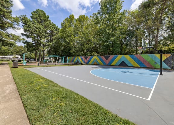 Basketball court at Collins Crossing, Carrboro, North Carolina