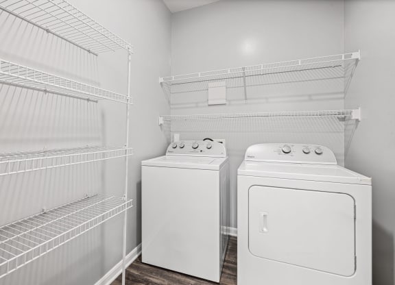 our apartments have a laundry room with a washer and dryer
