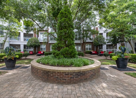 Image of courtyard with landscaping
