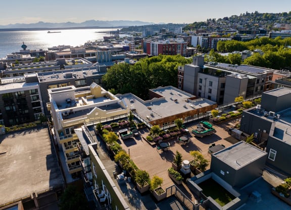 an aerial view of the university of british columbia campus in vancouver  at Axis, Washington