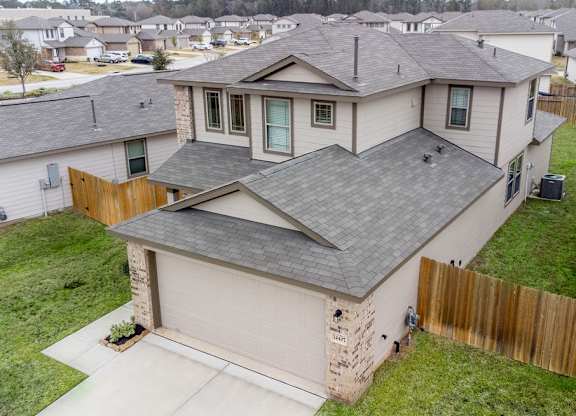 Aerial Garages View at The Village at Caney Mills, Conroe, 77303