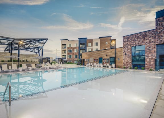 our apartments showcase an unique swimming pool