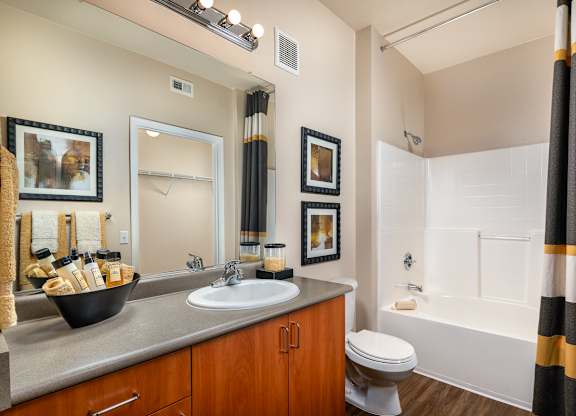Bathroom with vanity  at Ridgestone, Lake Elsinore, California