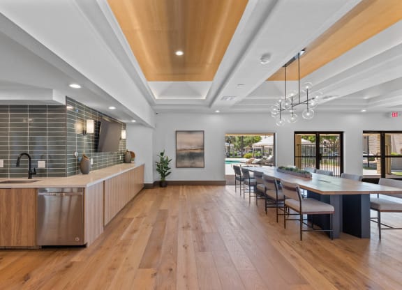 Resident Lounge kitchen and hosting space