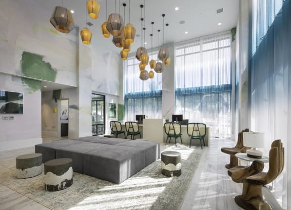Leasing lobby at Gravity, San Diego
