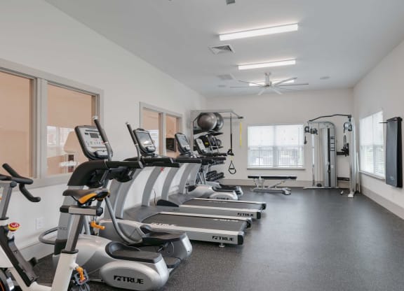 the gym at the flats at obsidian