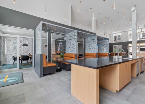 the lobby or reception area