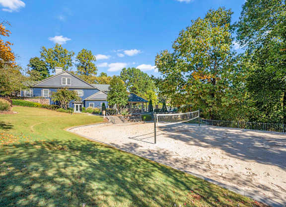 Outdoor sand volleyball court
