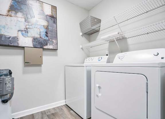 Laundry room with washer and dryer