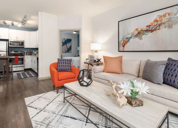 Living Room and Kitchen View at Solara, Sanford, 32771