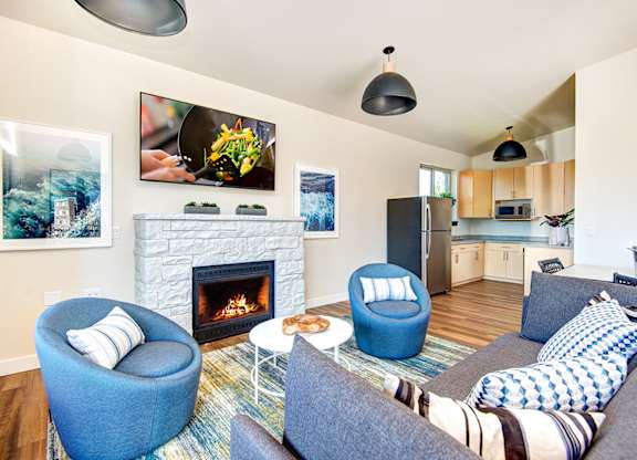 Building B Lobby at The Pacifica Apartments, Tacoma