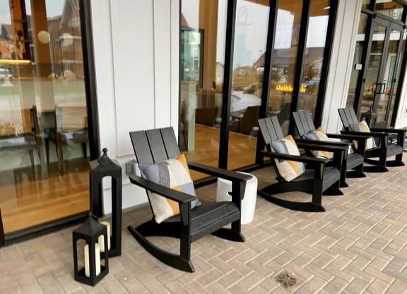 Clubhouse Relaxing Chairs at Park40 Apartments in Broomfield, CO