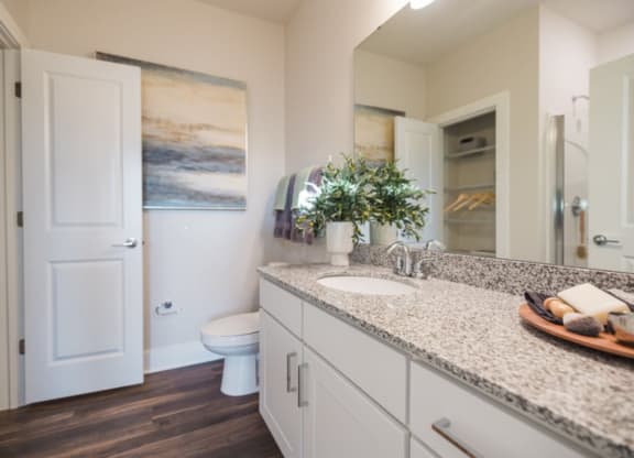 a bathroom with a toilet and a sink