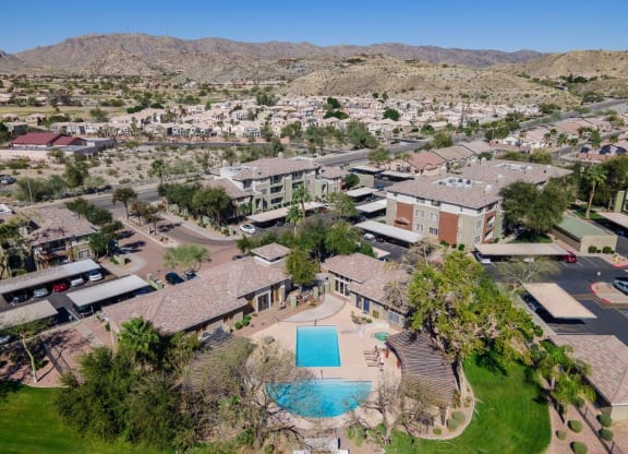 Community pool (birds eye view)