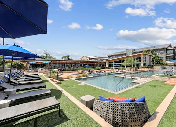 Poolside Lounge Chairs at Trailhead, Texas