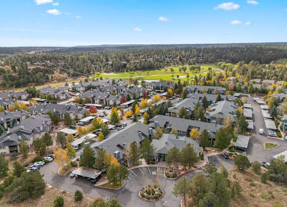 Aerial view of the overall community layout and surrounding area.