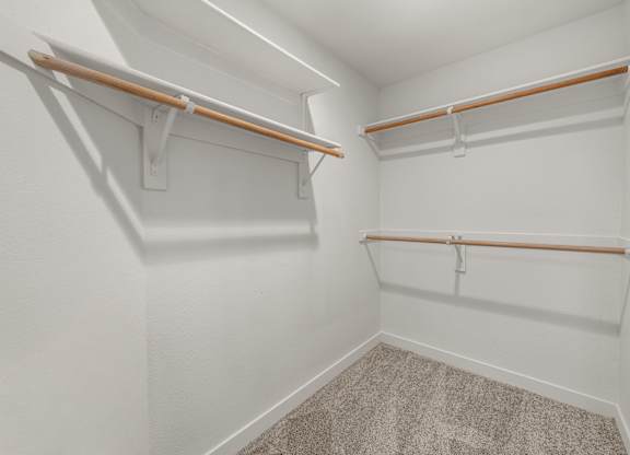 Roomy closet designed for efficient storage and organization.