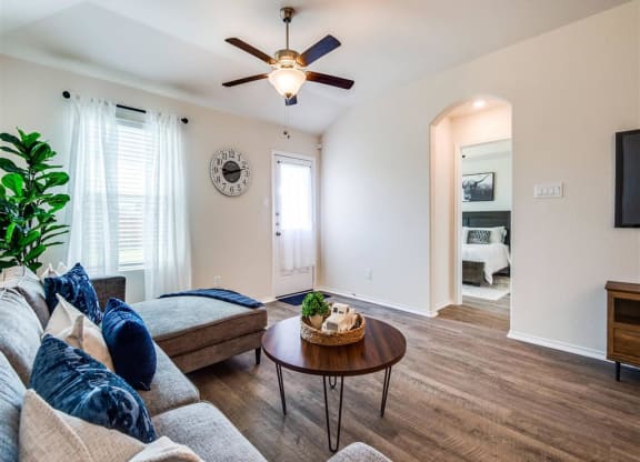 Living Area With TV at The Village at Caney Mills, Conroe