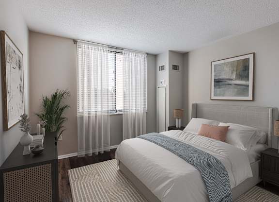 Bedroom Two at 15 Bank Apartments in White Plains, NY 10606
