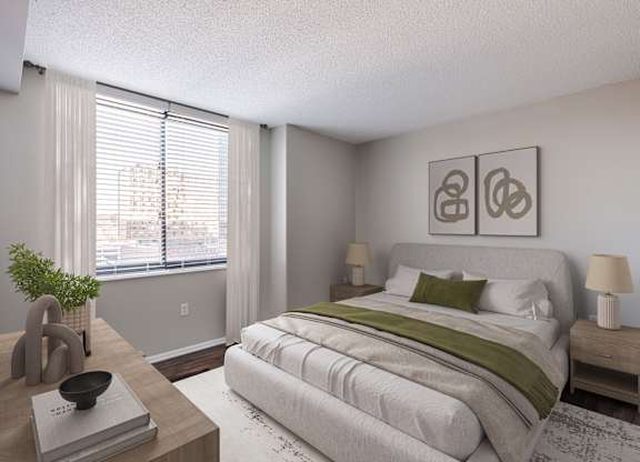 Bedroom One at 15 Bank Apartments in White Plains, NY 10606