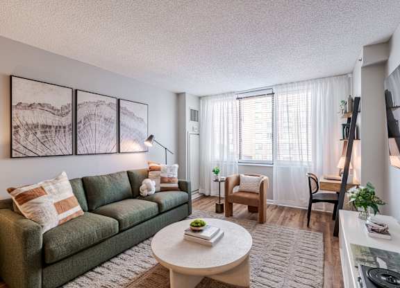 Living spaces flooded with natural light at 15 Bank Apartments in White Plains, NY 10606