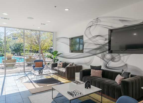 Updated Resident Clubhouse at Abstract at Design District in Dallas TX, 75207